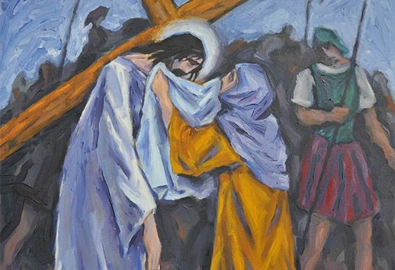 VI. postaja - Veronika pruža Isusu rubac